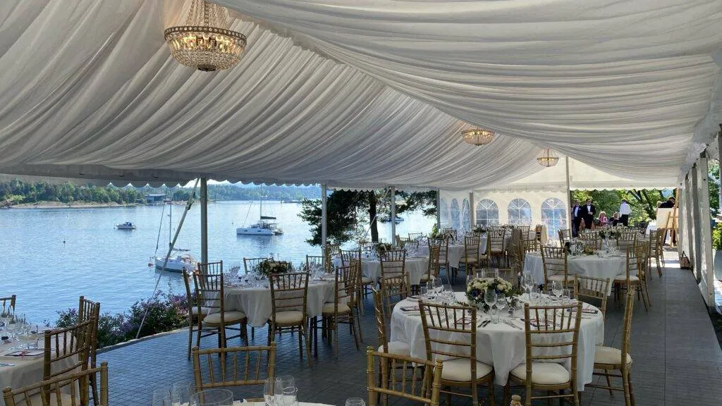 sjøholmen telt utendørs