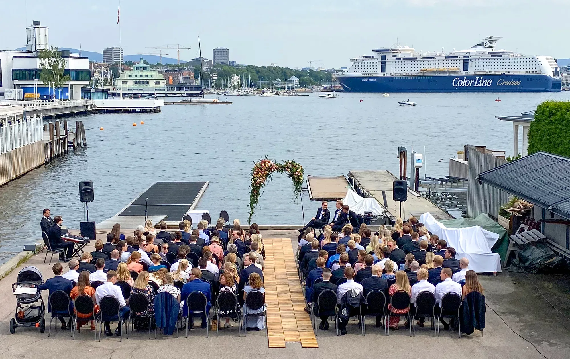 bryllup ved sjøen roklubben